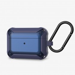 Heavy Duty Shockproof Armor Hybrid Protective Case Cover for [Apple Airpods Pro] (Navy Blue)
